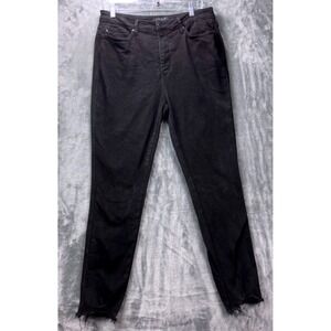 Judy Blue JB88551 Black Skinny Jeans Women's 15/32 Stretch Raw Hem Distressed